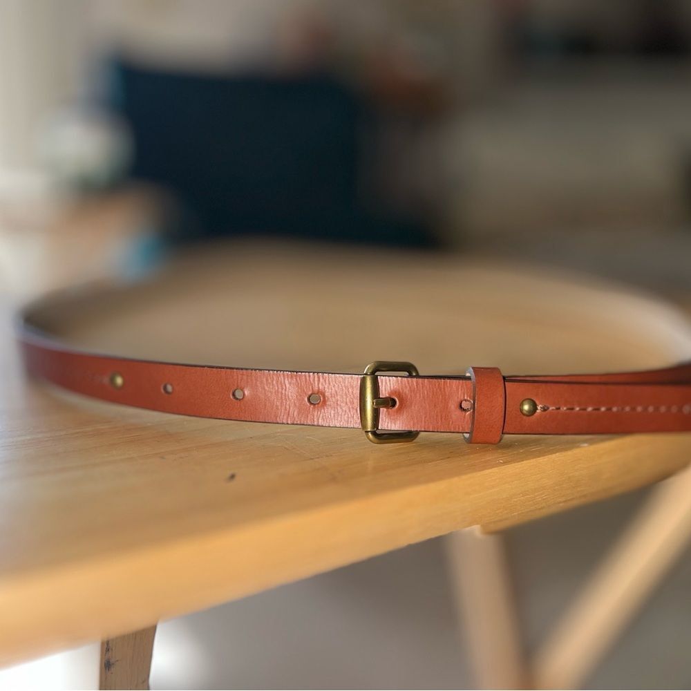 GAP Slim Synthetic Belt XL /46” Dark Tan Brown Taupe